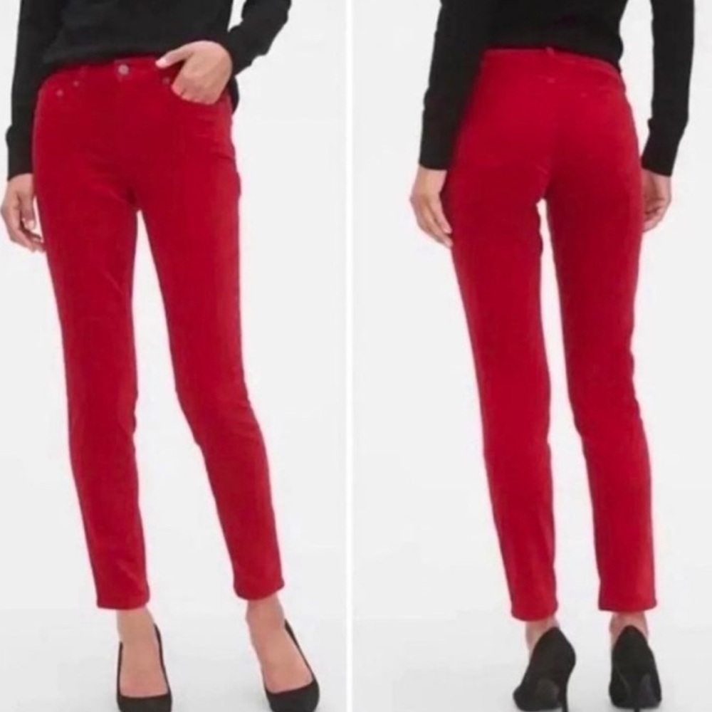 Chaps Red Daniella Curvy Fit Denim Jeans- straight leg
